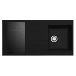 Dessus cuisinette en composite coloris noir
