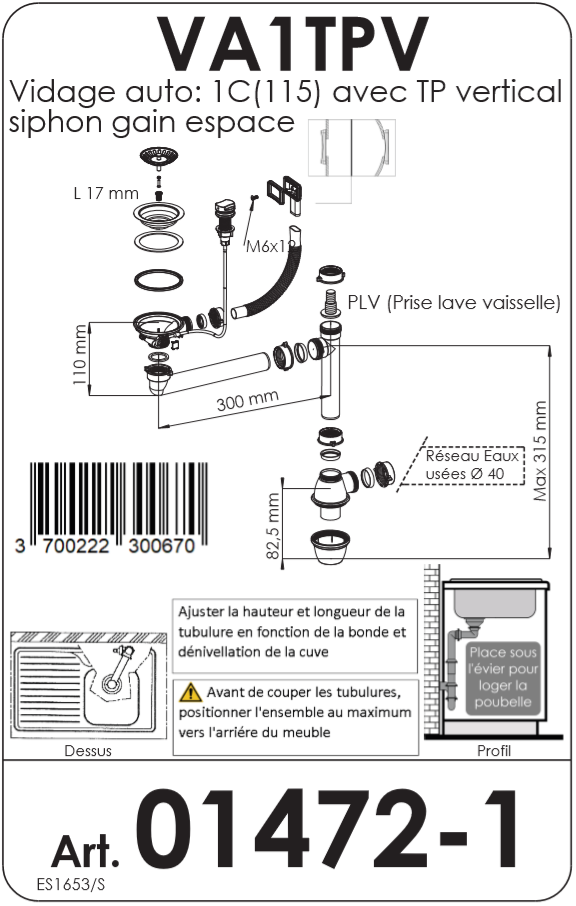 Vidage automatique - Nord Inox pro